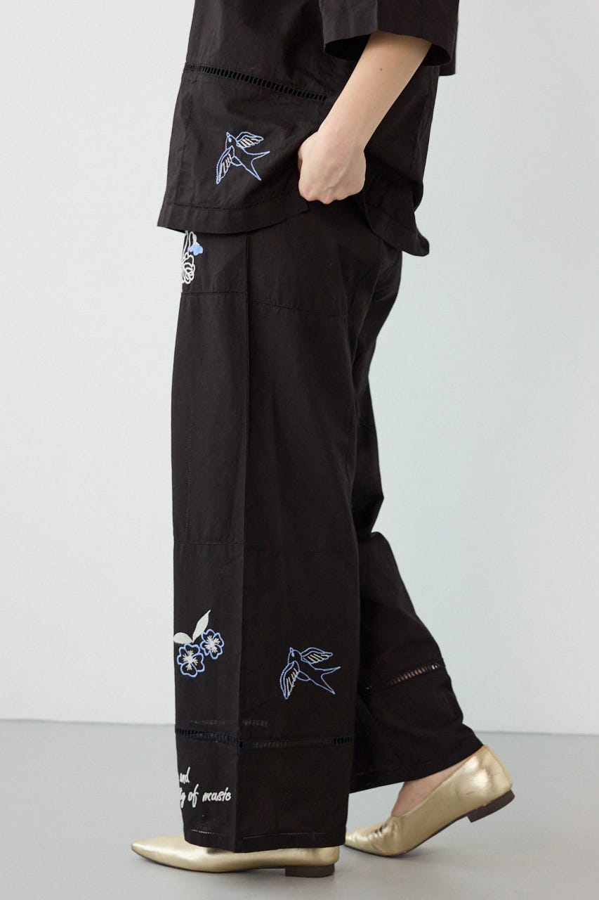 INDIA EMBROIDERYパンツ BLK FREE
