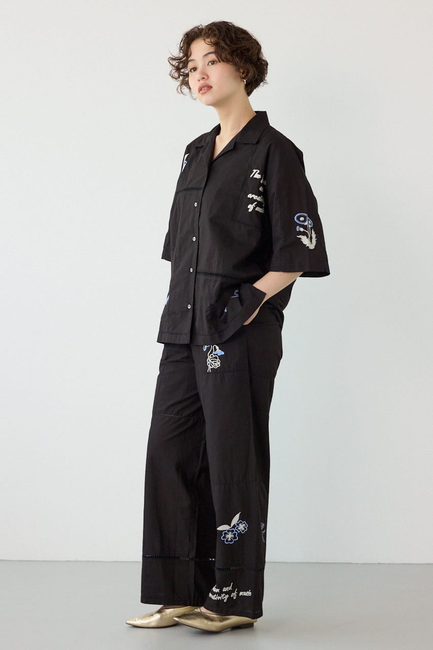 INDIA EMBROIDERYパンツ BLK FREE