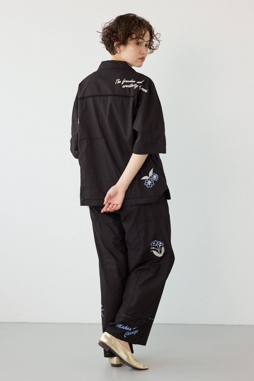INDIA EMBROIDERYパンツ BLK FREE