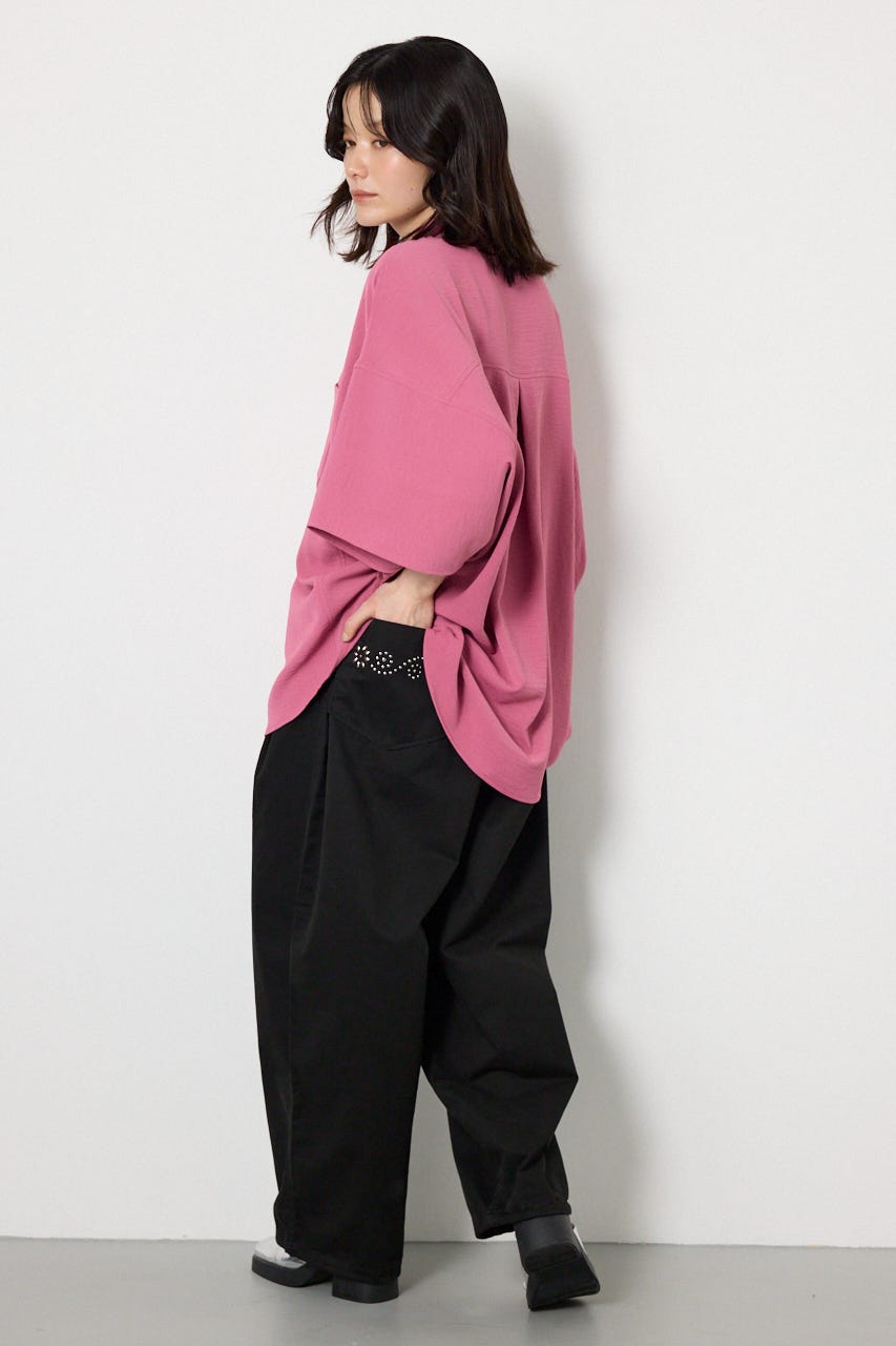 バックスタッズカーブパンツ BLK FREE
