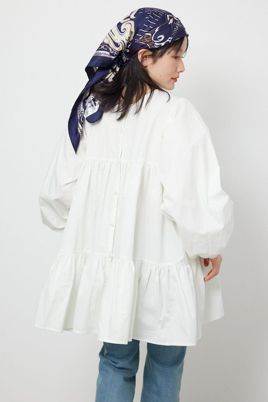 レースアップ2WAYチュニックワンピース WHT FREE