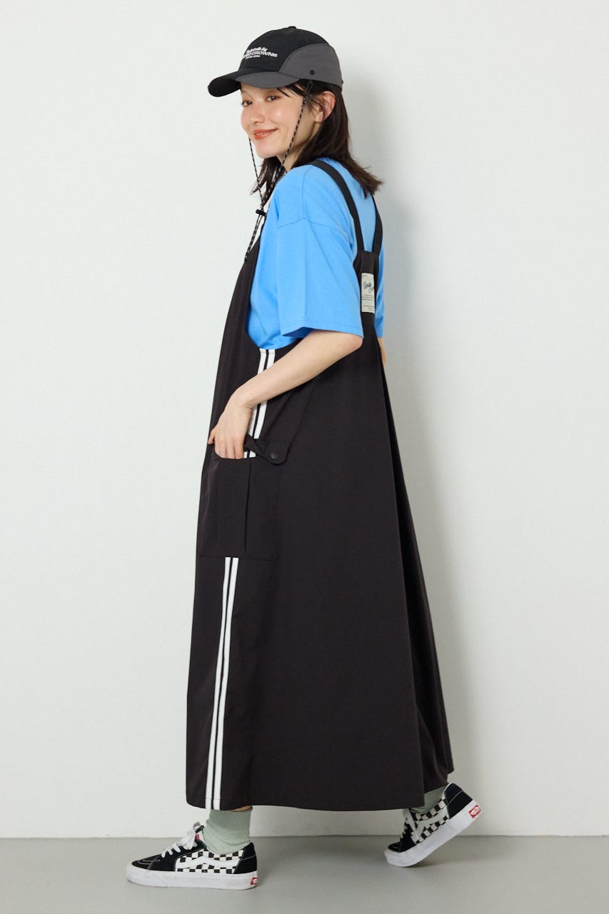 W/Rサイドラインジャンパースカート BLK FREE
