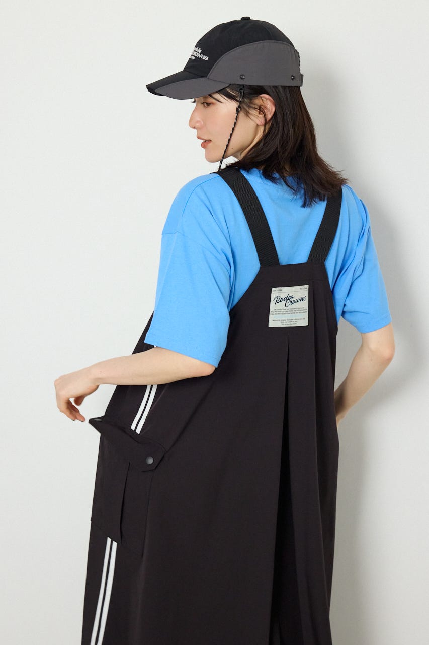 W/Rサイドラインジャンパースカート BLK FREE