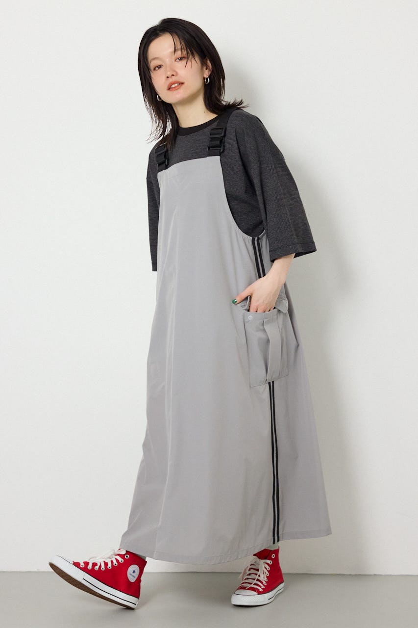W/Rサイドラインジャンパースカート GRY FREE