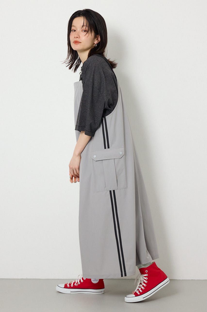 W/Rサイドラインジャンパースカート GRY FREE