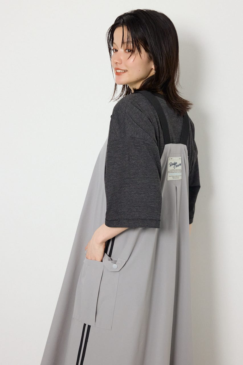 W/Rサイドラインジャンパースカート GRY FREE