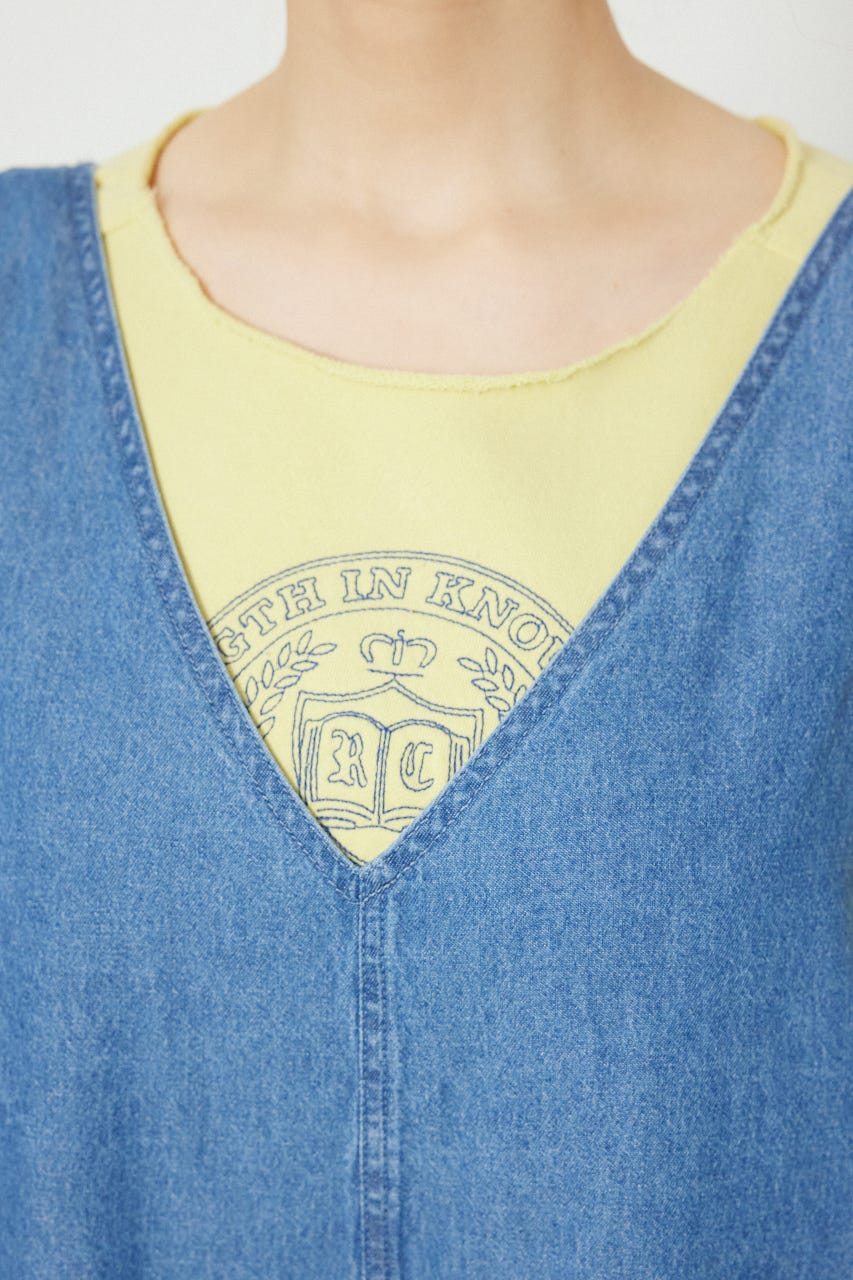 バックリボンオールインワン BLU FREE