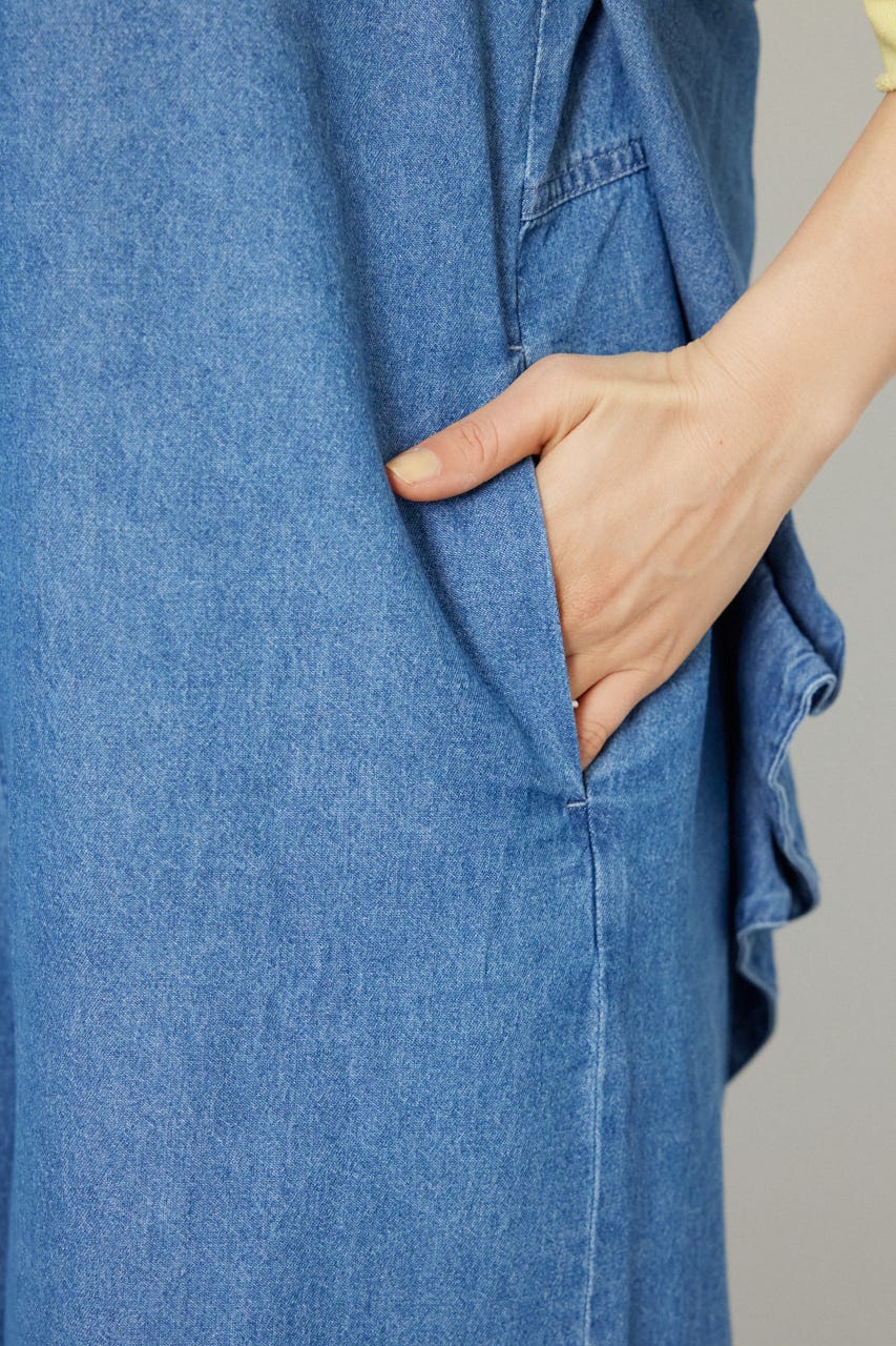 バックリボンオールインワン BLU FREE