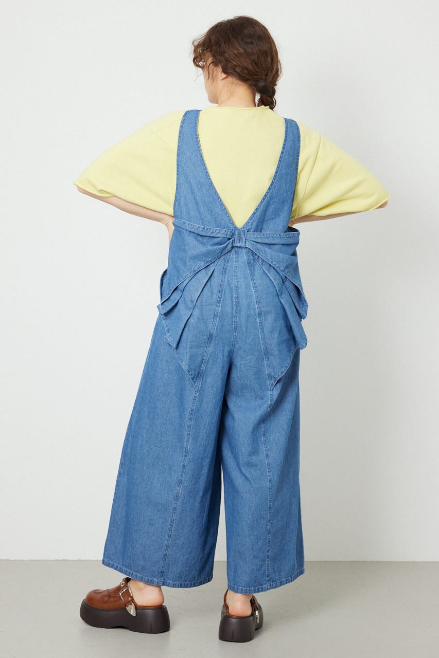 バックリボンオールインワン BLU FREE