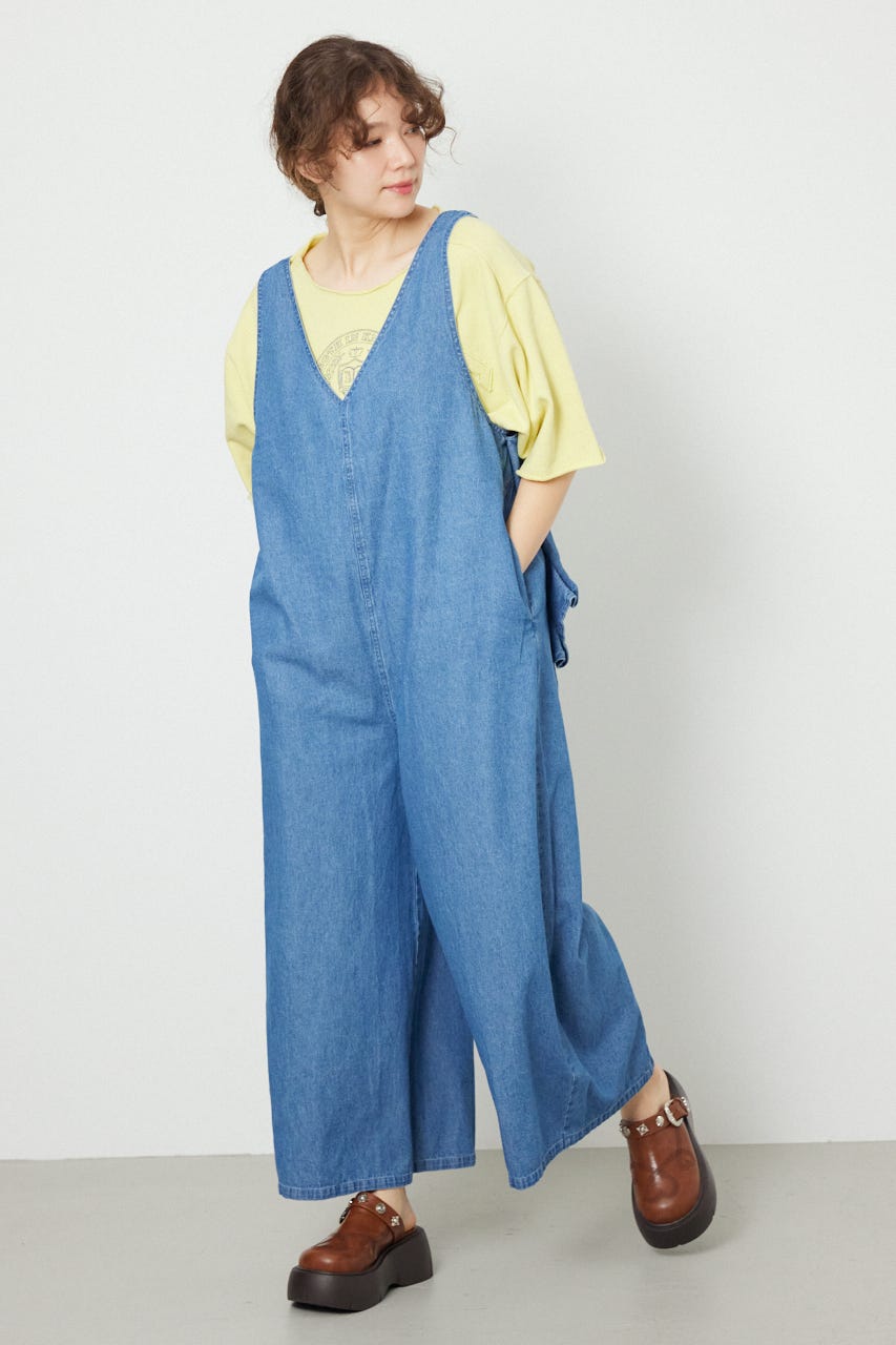 バックリボンオールインワン BLU FREE