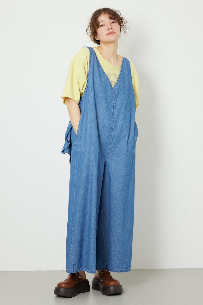 バックリボンオールインワン BLU FREE