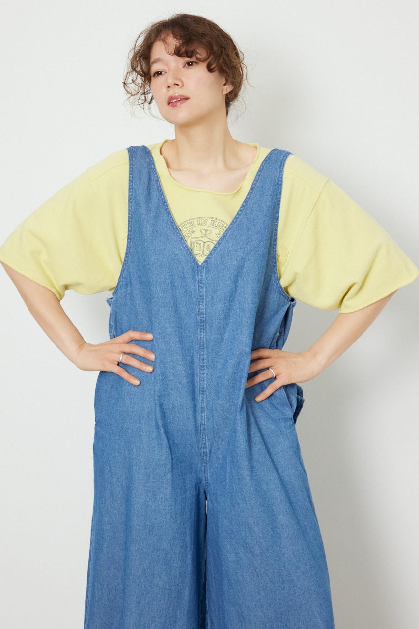 バックリボンオールインワン BLU FREE