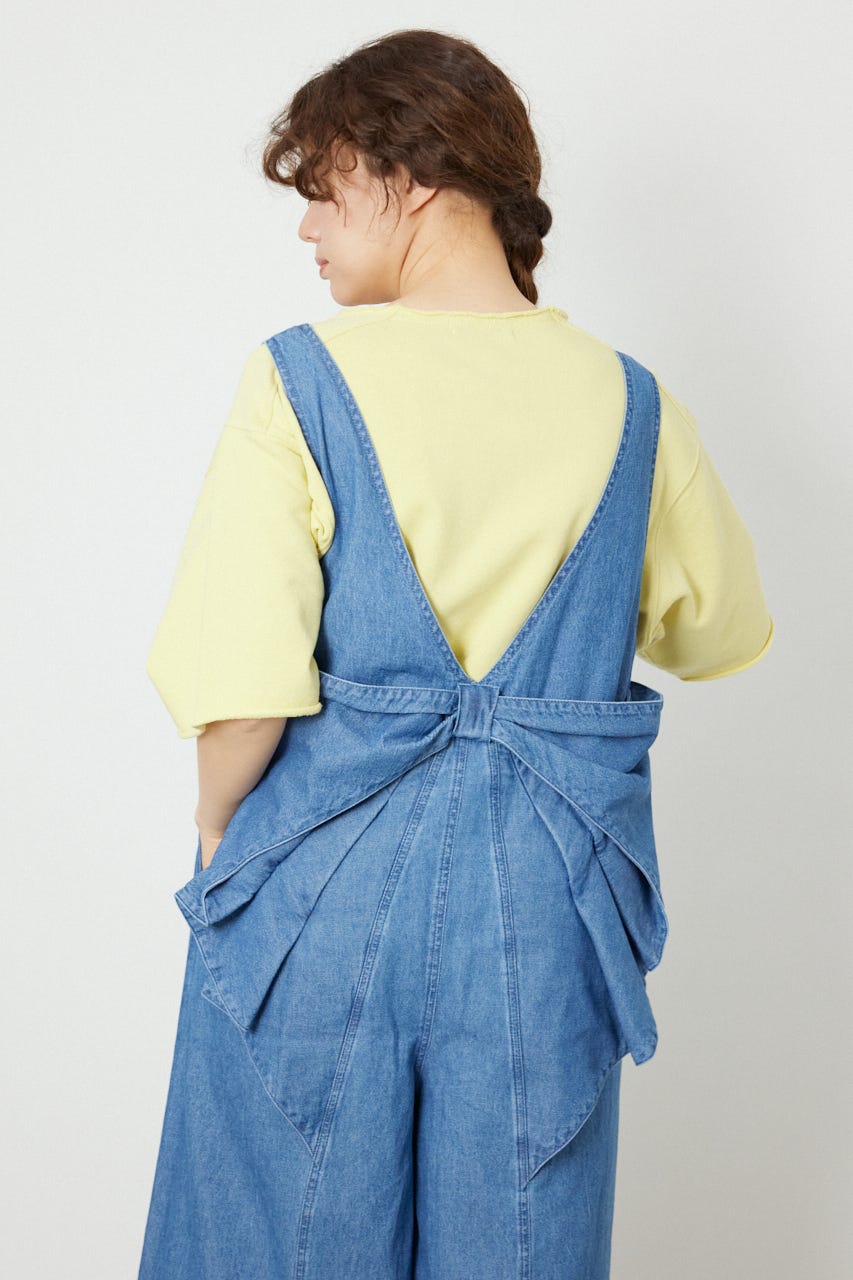 バックリボンオールインワン BLU FREE