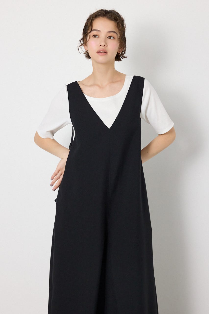 バックリボンオールインワン D/BLK FREE