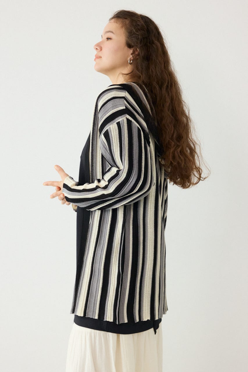 マルチカラーフードトッパー 柄BLK FREE