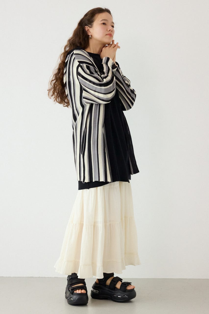 マルチカラーフードトッパー 柄BLK FREE