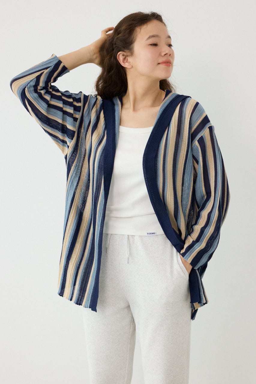 マルチカラーフードトッパー 柄BLU FREE