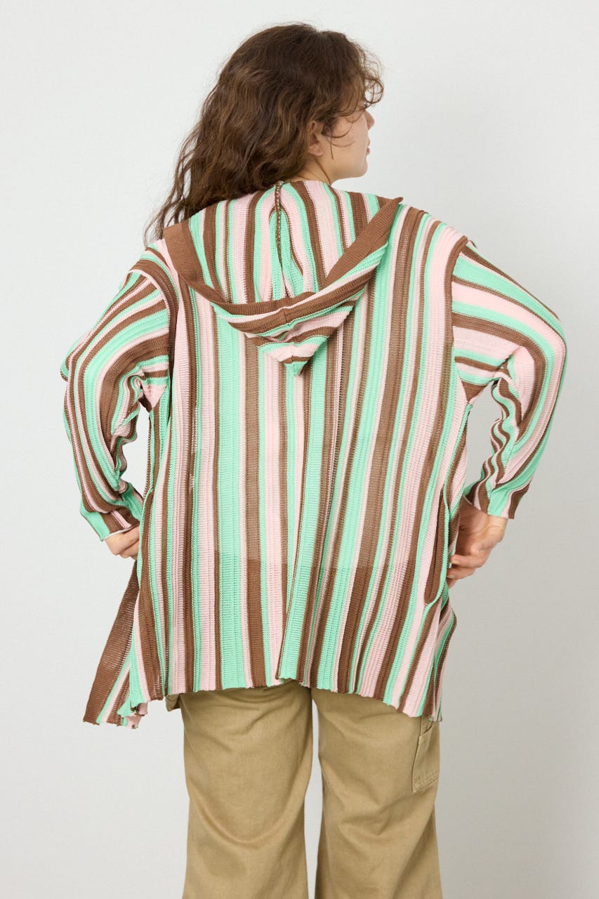 マルチカラーフードトッパー 柄BRN FREE