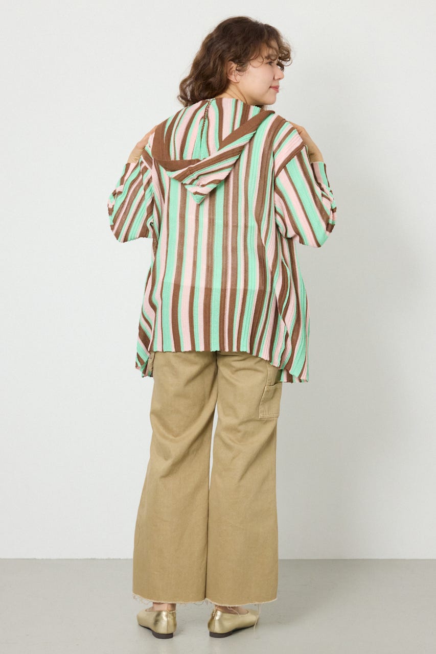 マルチカラーフードトッパー 柄BRN FREE