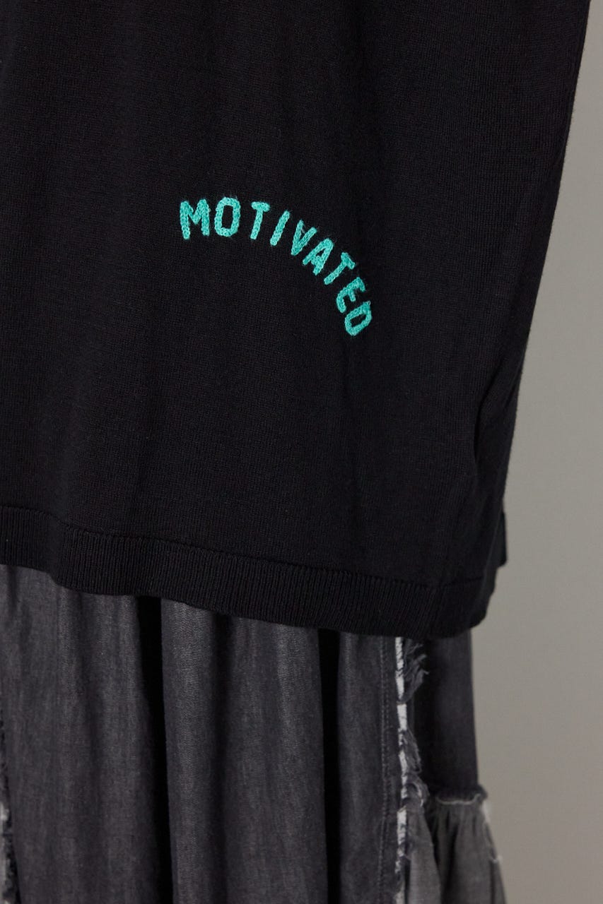 G.V embroideryニットトップス BLK FREE