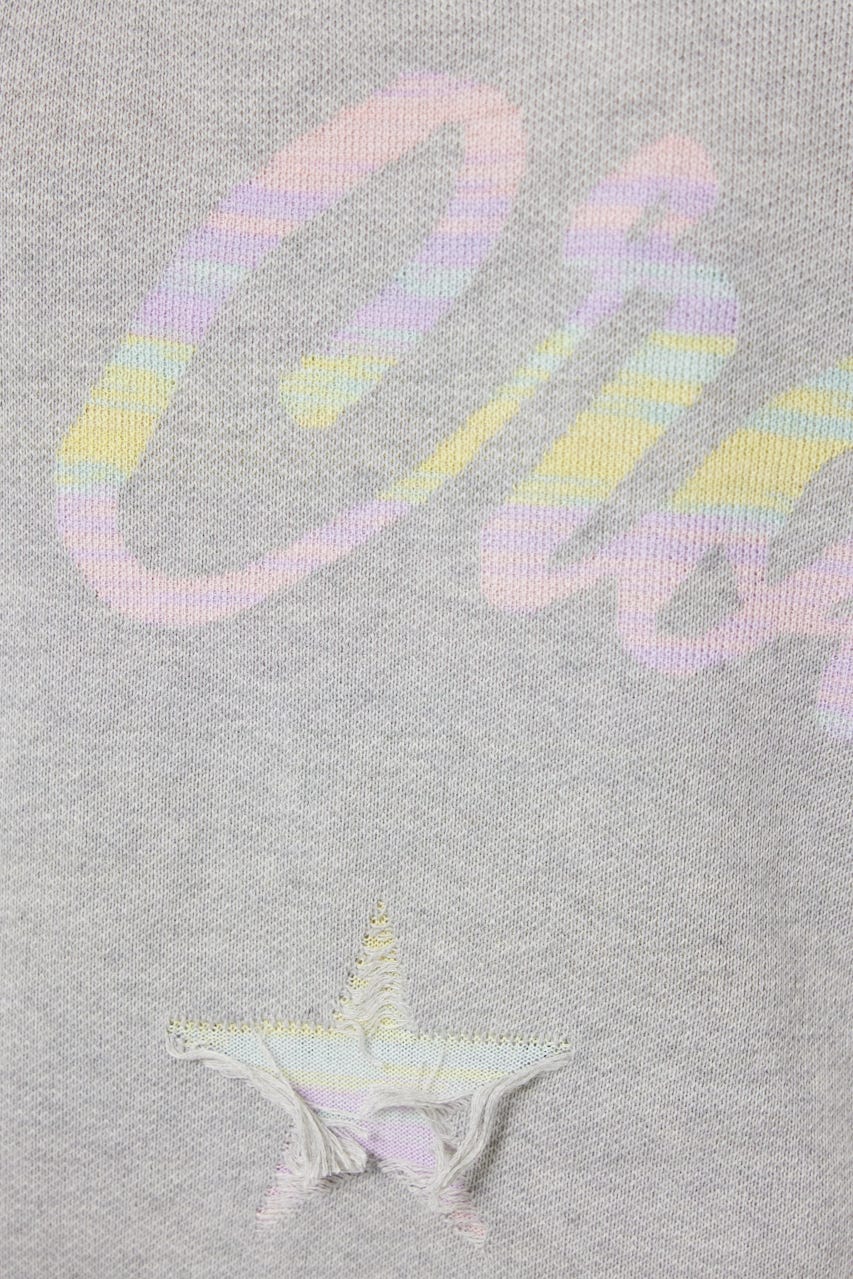 スター柄ニットカーディガン GRY FREE