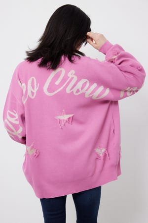 スター柄ニットカーディガン