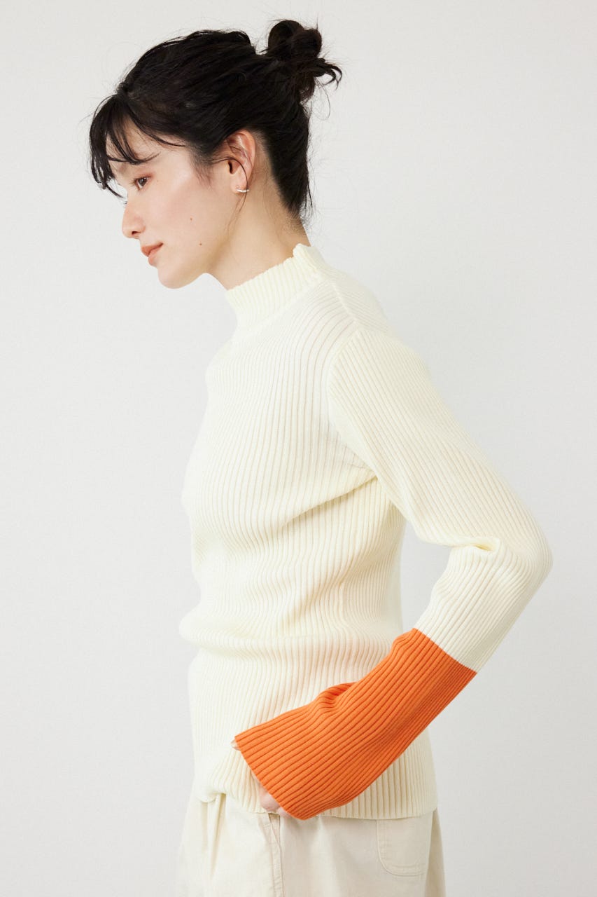 スリーブカラーニットトップス IVOY FREE