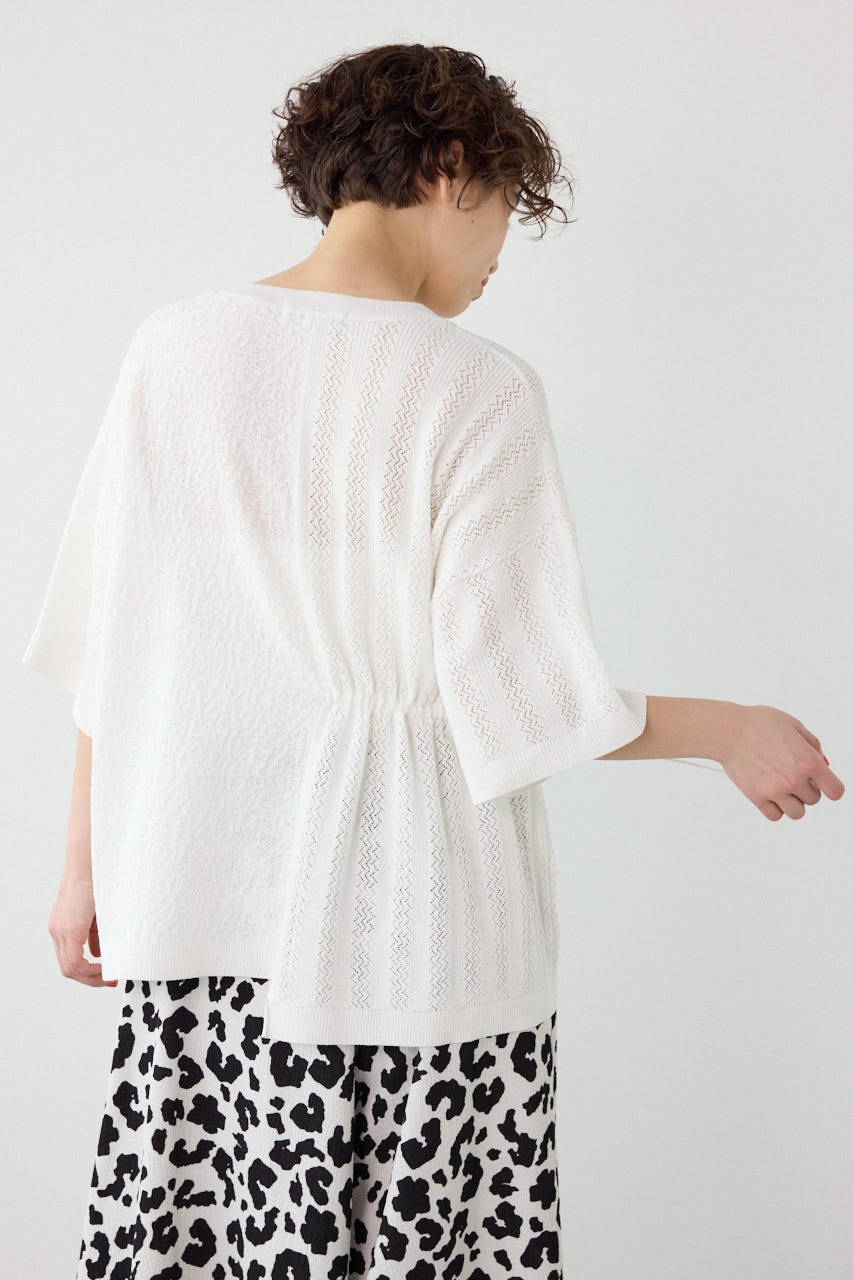 透編ニットトップス O/WHT FREE