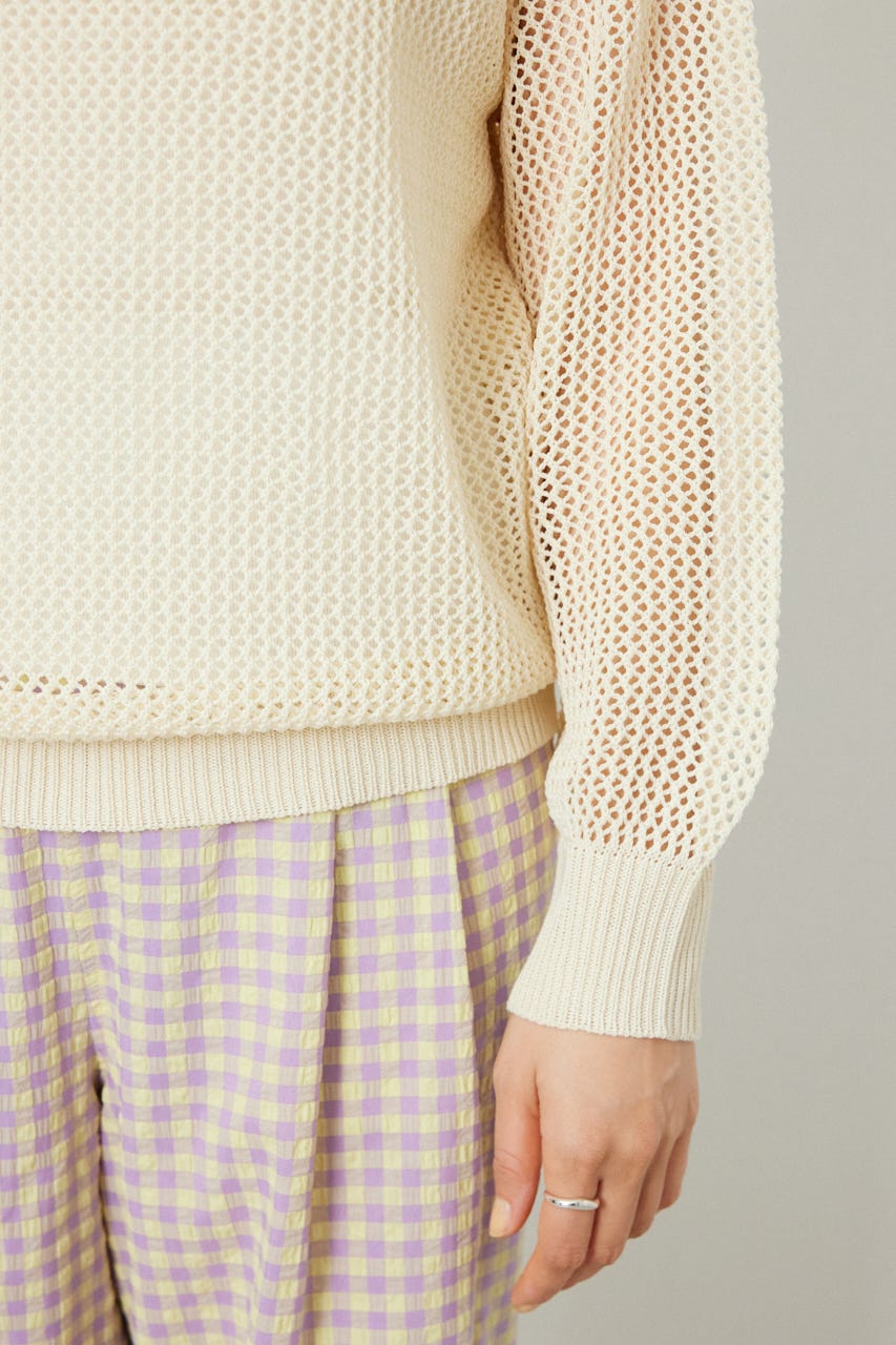 前後2WAYメローニットトップス O/WHT FREE