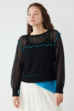 前後2WAYメローニットトップス