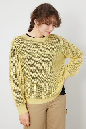 前後2WAYメローニットトップス