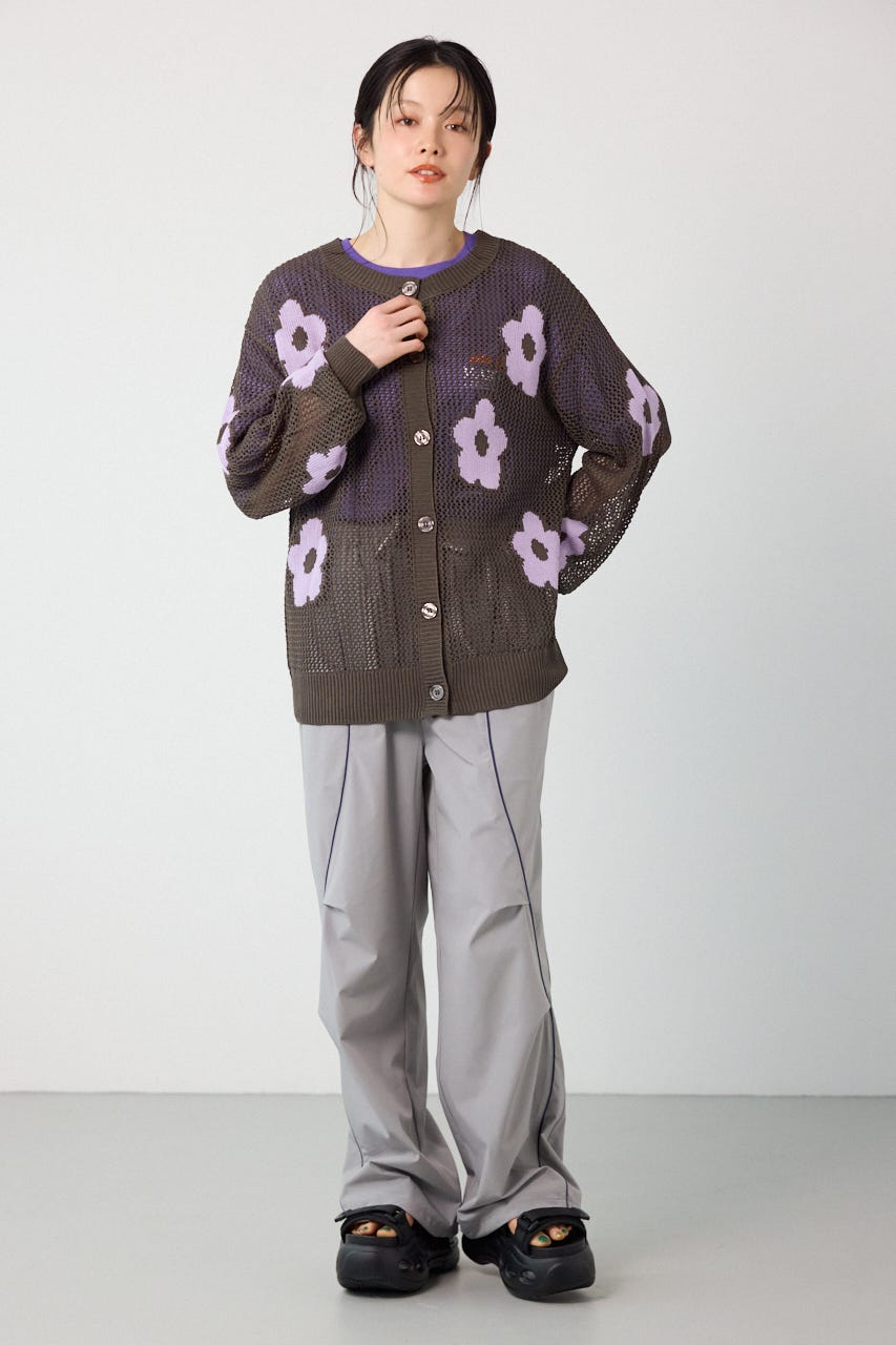 2WAYフラワーニットトップス C.GRY FREE