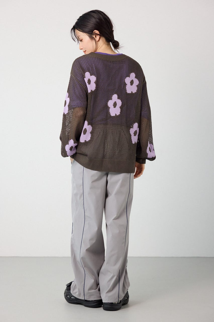 2WAYフラワーニットトップス C.GRY FREE