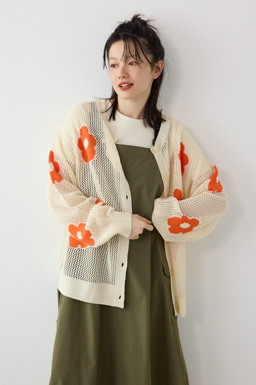 2WAYフラワーニットトップス IVOY FREE