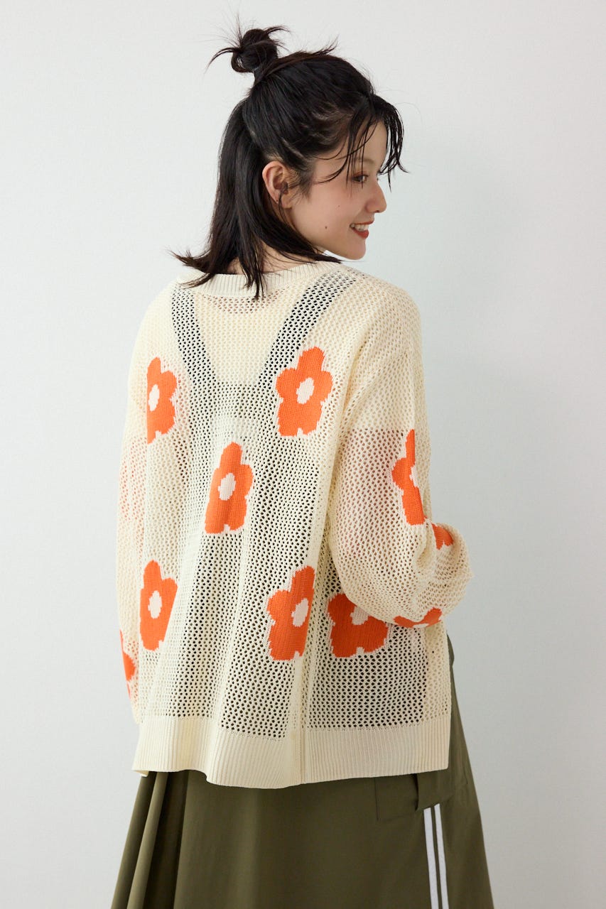 2WAYフラワーニットトップス IVOY FREE