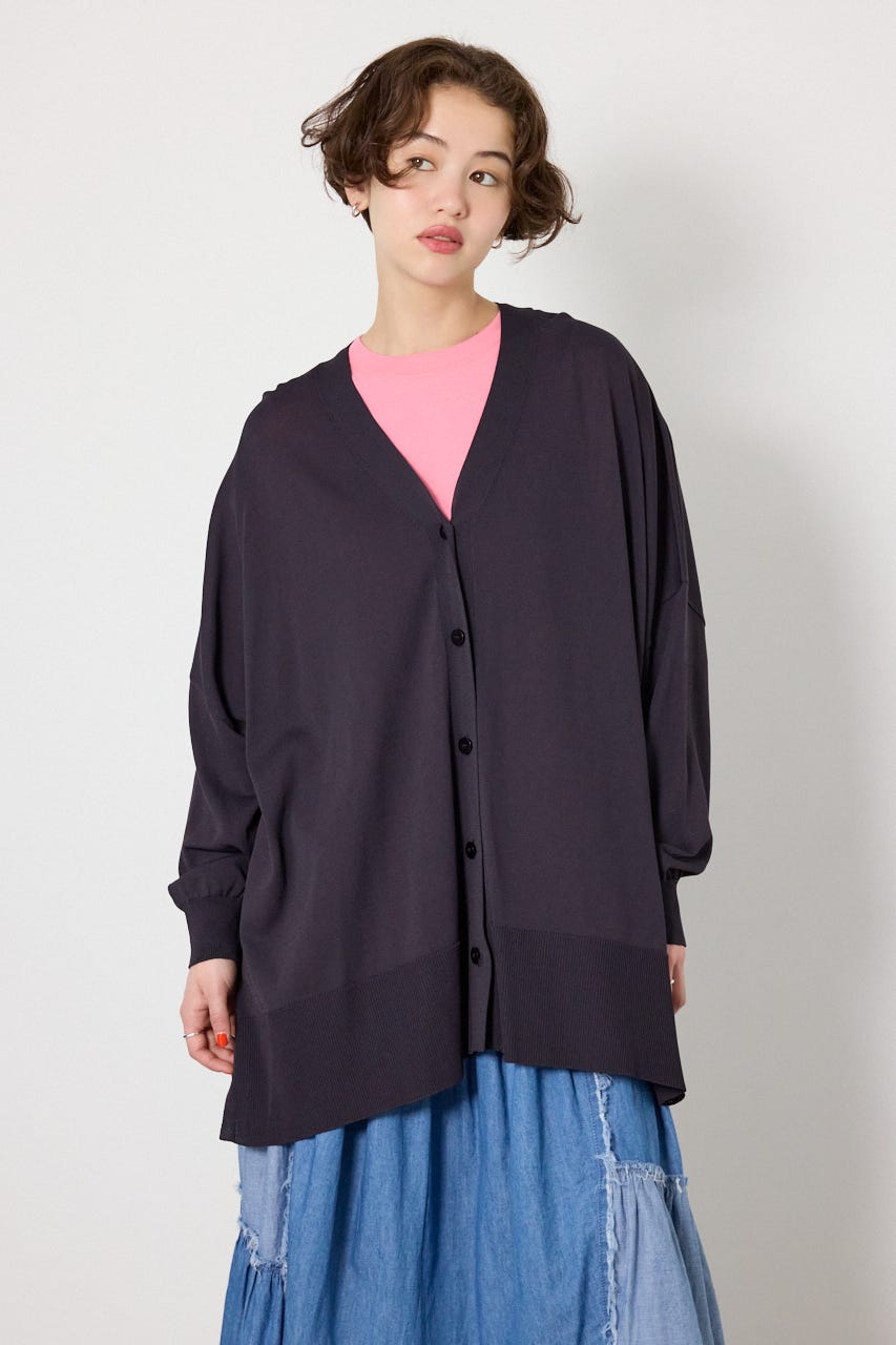 COOLワイドカーディガン BLK FREE