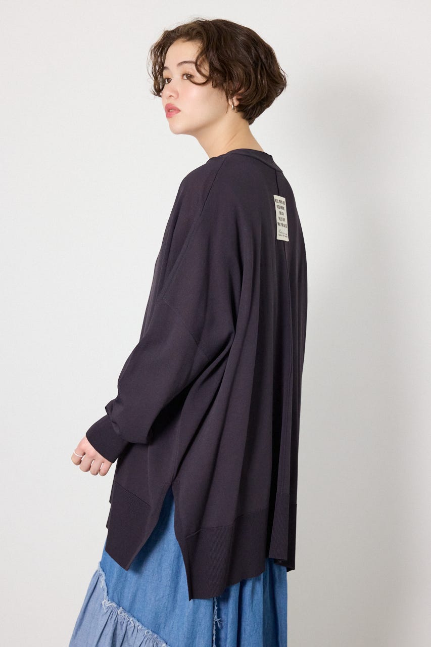COOLワイドカーディガン BLK FREE