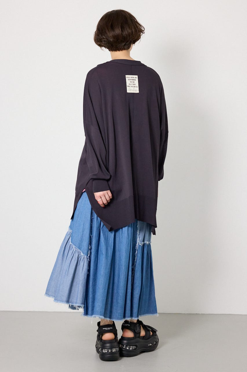 COOLワイドカーディガン BLK FREE