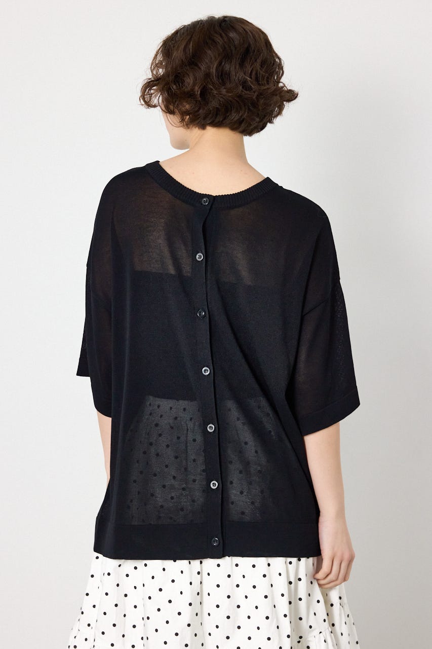 前後2WAYニットカーディガン BLK FREE