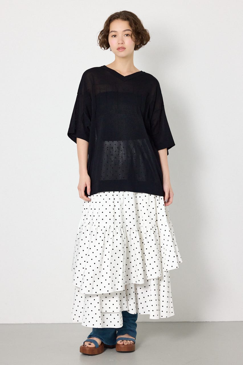 前後2WAYニットカーディガン BLK FREE