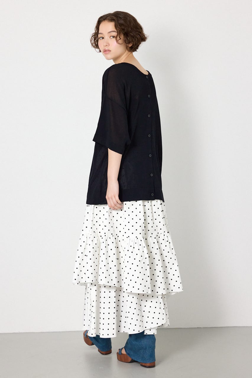 前後2WAYニットカーディガン BLK FREE