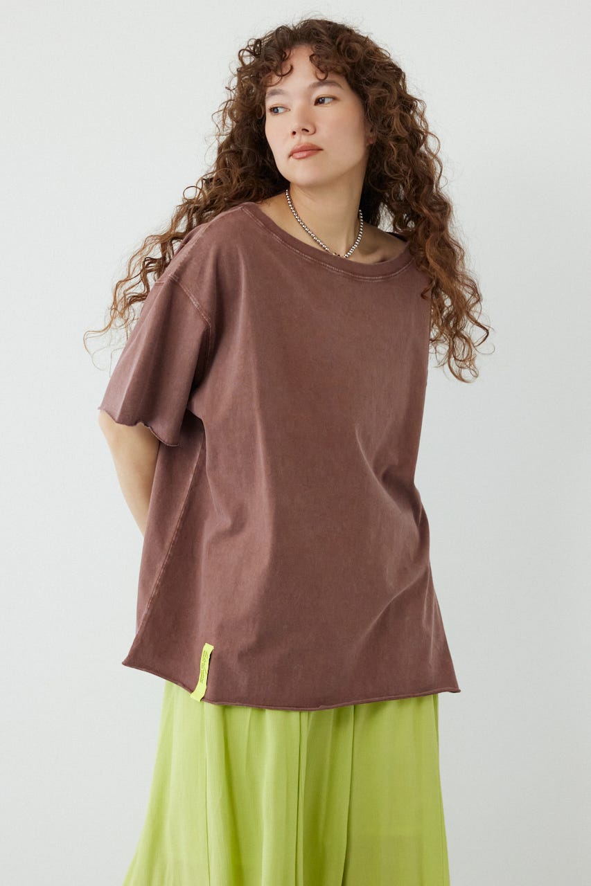 ピグメントルーズオフショルTシャツ BRN FREE
