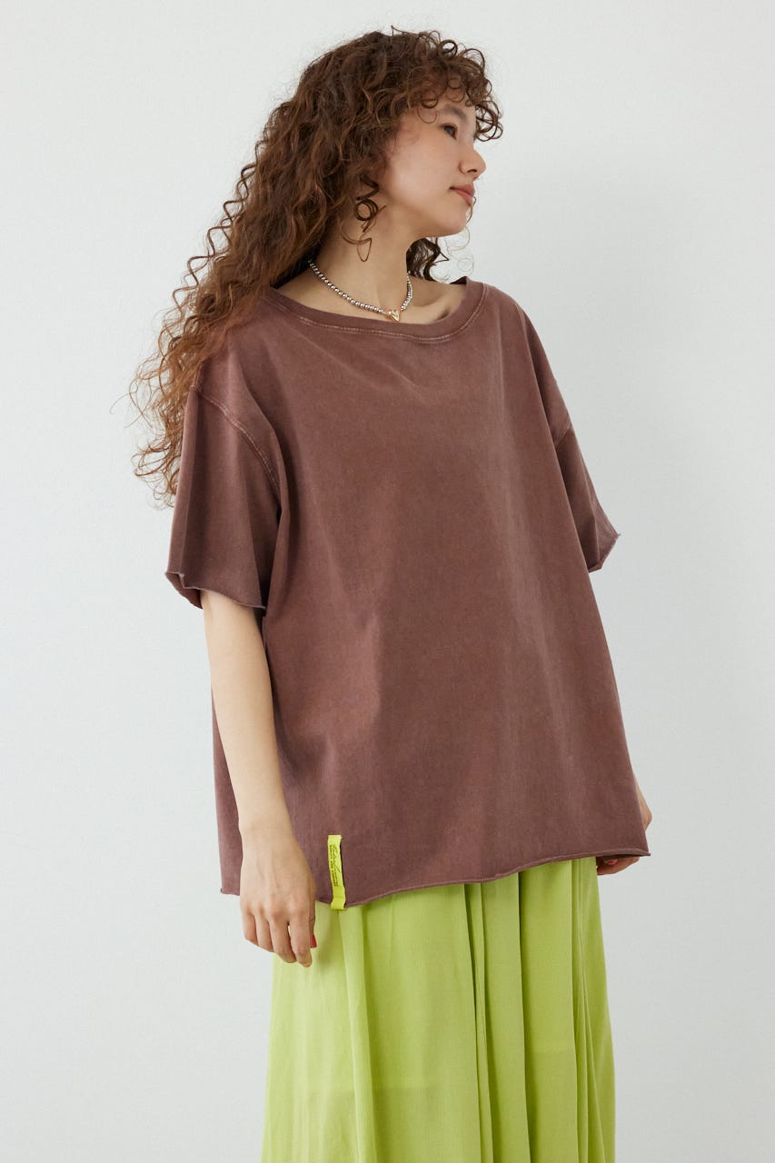 ピグメントルーズオフショルTシャツ BRN FREE