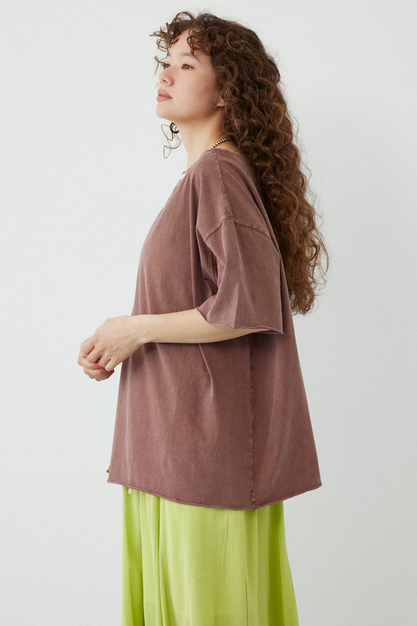 ピグメントルーズオフショルTシャツ BRN FREE
