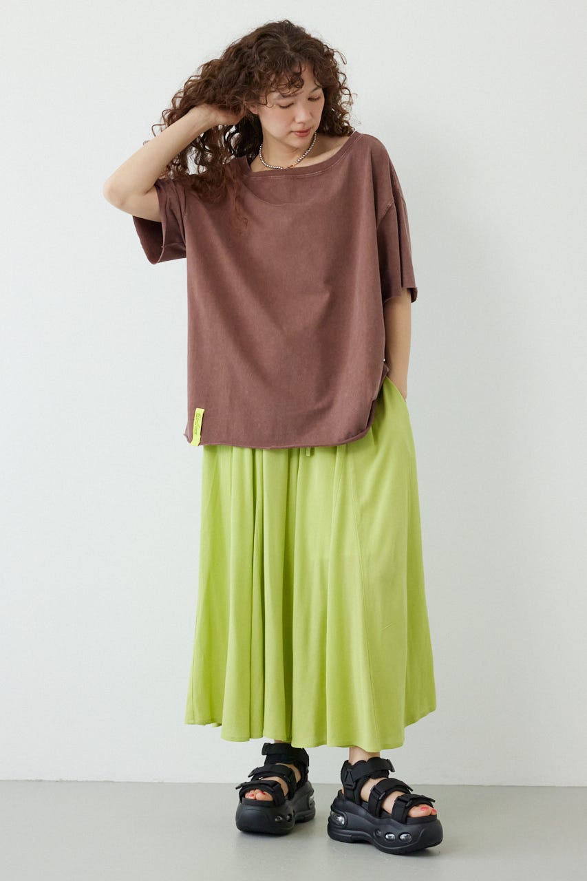 ピグメントルーズオフショルTシャツ BRN FREE