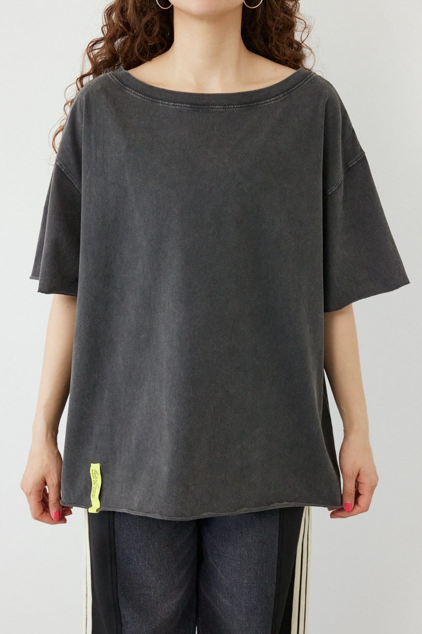 ピグメントルーズオフショルTシャツ C.GRY FREE