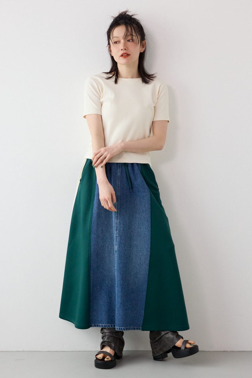 ピグメント2wayリブTシャツ IVOY FREE