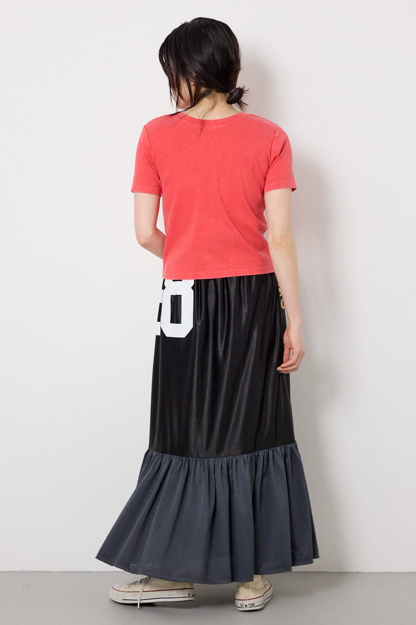 ピグメント2wayリブTシャツ RED FREE