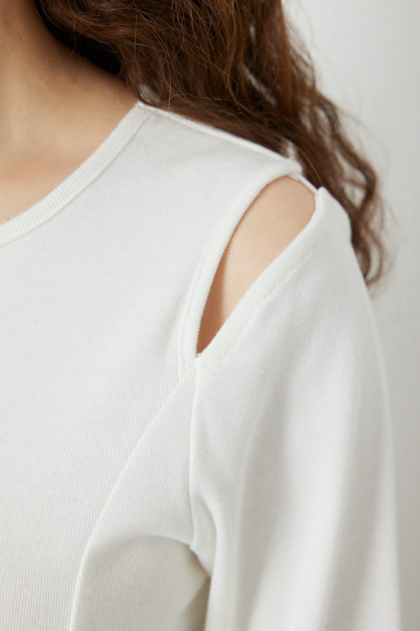 オープンショルダー2WAYトップス O/WHT FREE