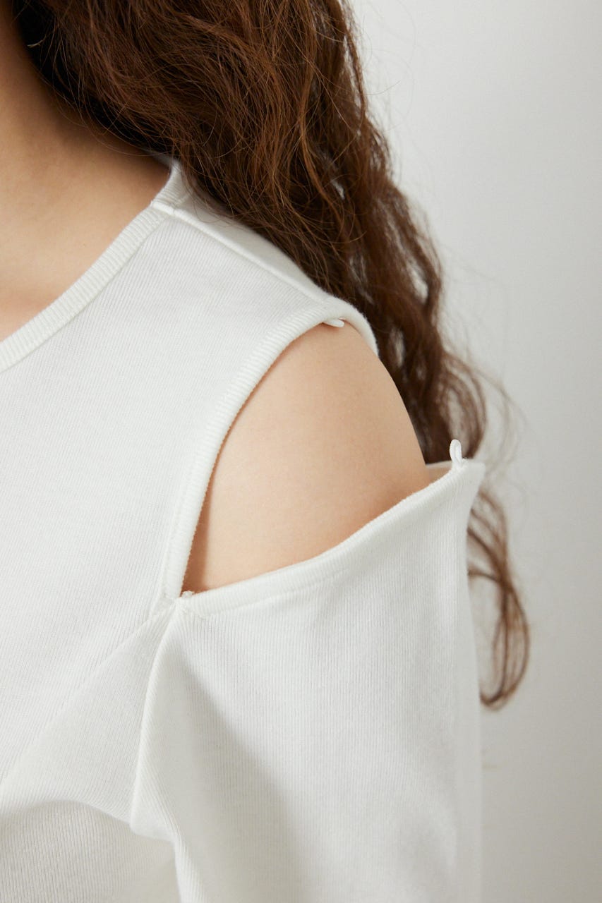 オープンショルダー2WAYトップス O/WHT FREE